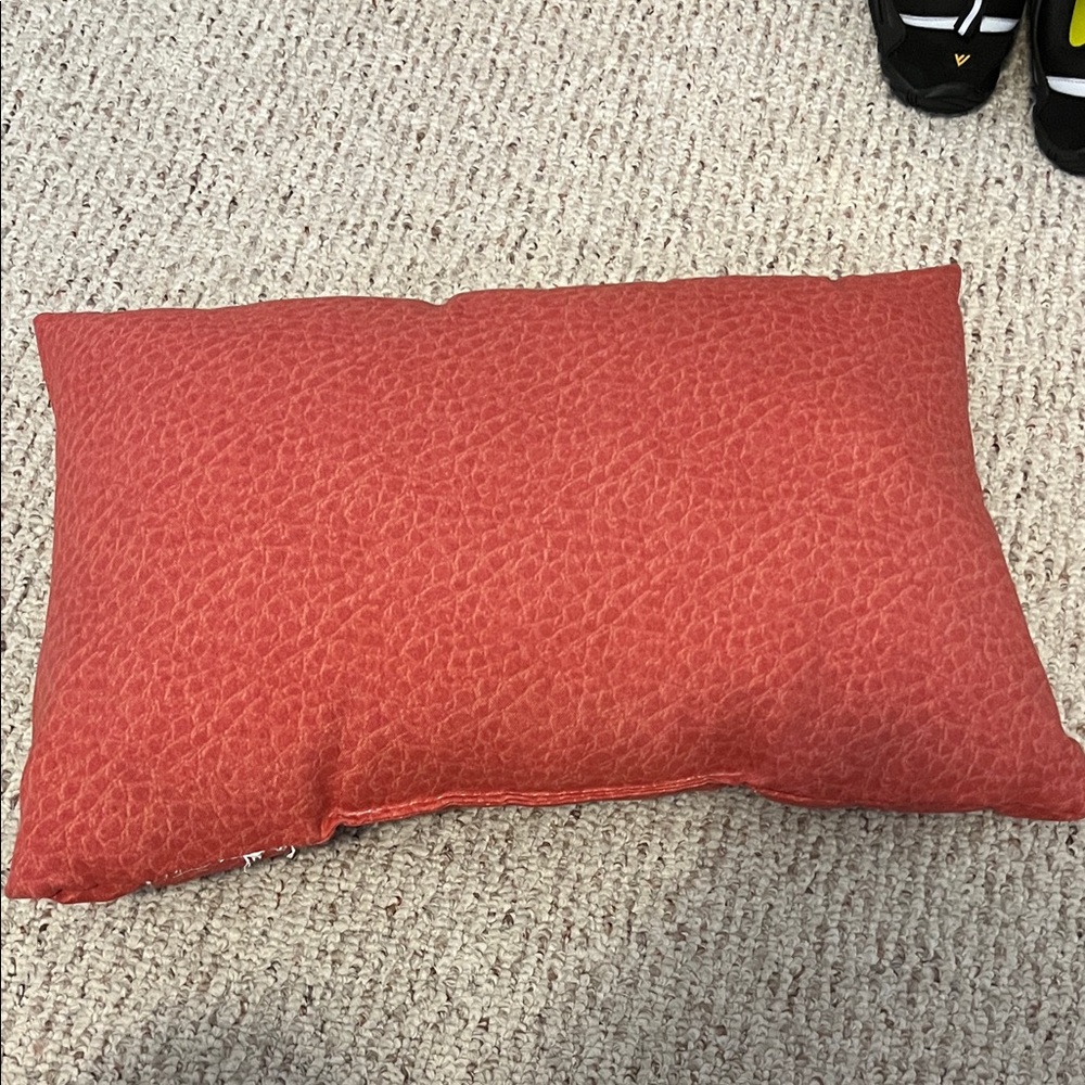 Red Textured Pillow